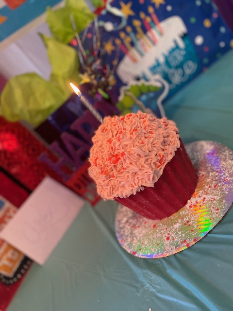 Jumbo Birthday Cupcake